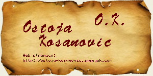 Ostoja Kosanović vizit kartica